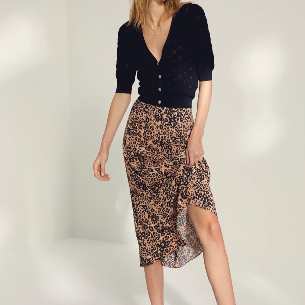 Wilfred midi skirt -leopard print